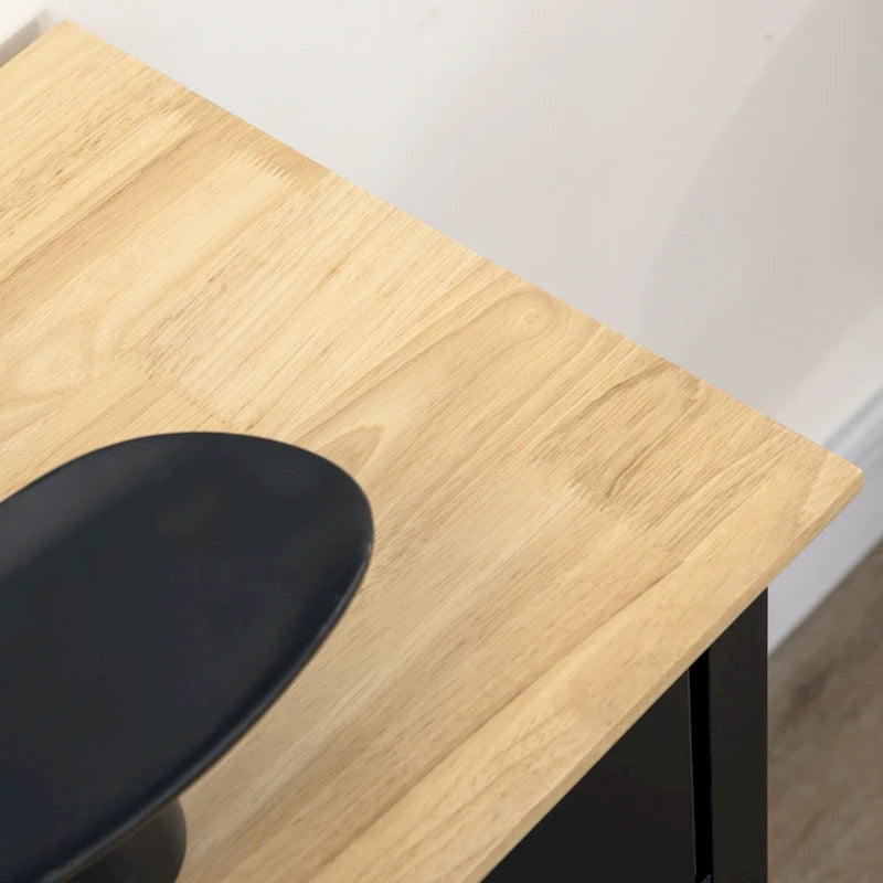 Credenza bianca con 6 cassetti e 2 armadietti, anta con persiana, ripiani regolabili