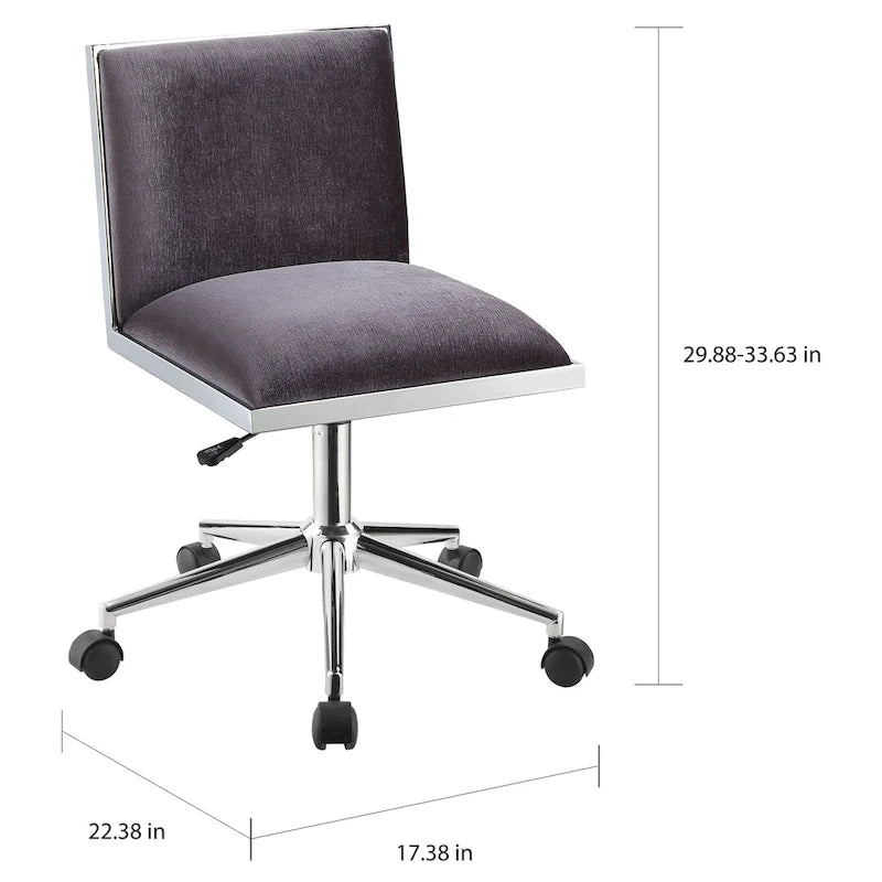 Sedia da ufficio contemporanea in tessuto nero / grigio / marrone / blu marino / viola, regolabile in altezza, singola