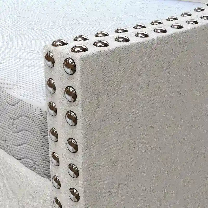 Divano letto singolo in lino grigio / beige / antracite con letto estraibile, 2 posti letto