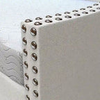 Divano letto singolo in lino grigio / beige / antracite con letto estraibile, 2 posti letto