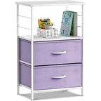 Comodino a 2 cassetti con ripiano - Mobiletto comodino, tavolino, cassettiera