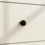 Armadio grande per camera da letto con asta appendiabiti e cassetti, bianco/marrone/legno, montaggio da 2 persone