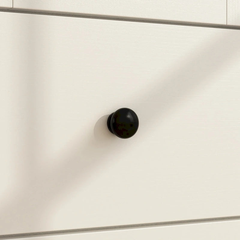Armadio grande per camera da letto con asta appendiabiti e cassetti, bianco/marrone/legno, montaggio da 2 persone