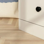 Armadio grande per camera da letto con asta appendiabiti e cassetti, bianco/marrone/legno, montaggio da 2 persone