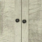 Armadio grande per camera da letto con asta appendiabiti e cassetti, bianco/marrone/legno, montaggio da 2 persone