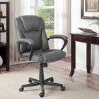 Homall Sedia direzionale marrone in pelle PU di alta qualità, con imbottitura spessa, sedia ergonomica, sedia da ufficio e commerciale con schienale medio