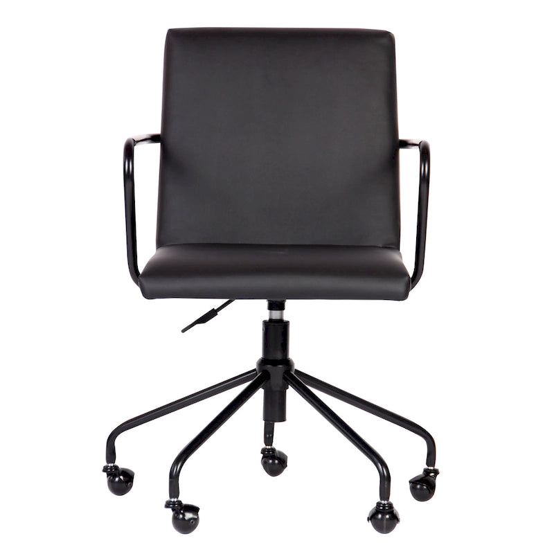 Sedia da scrivania girevole in grigio e oro/nero, singola