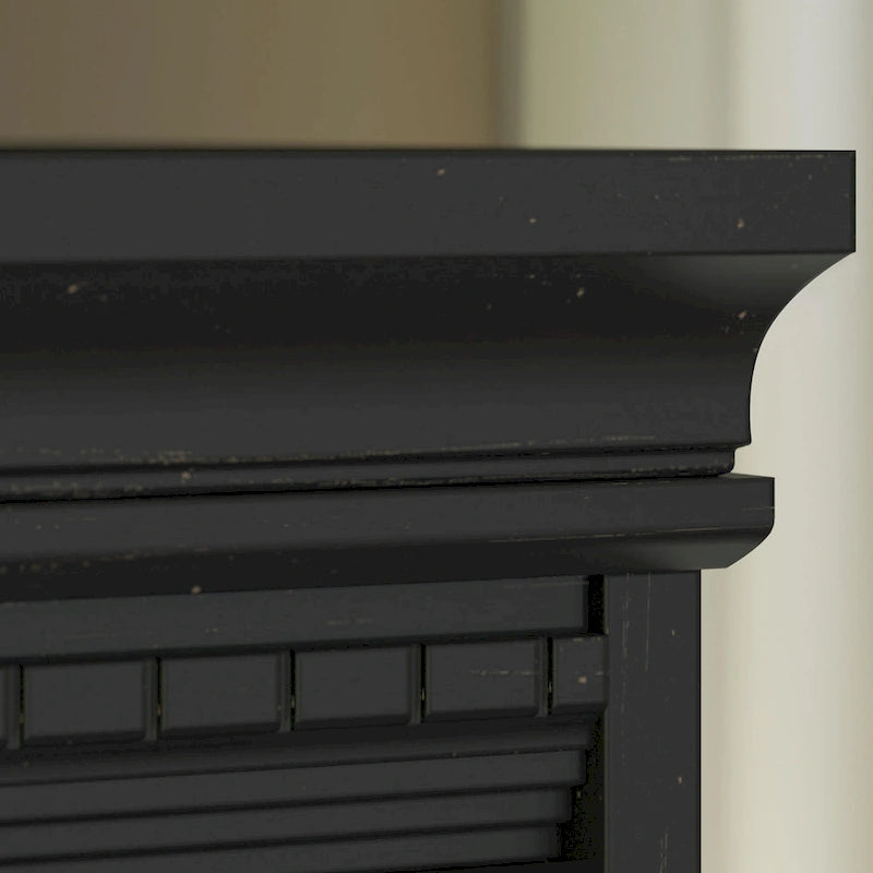 Scrivania a L multicolore con credenza e contenitore – 5 pezzi, 1 persona