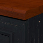 Scrivania a L multicolore con credenza e contenitore – 5 pezzi, 1 persona