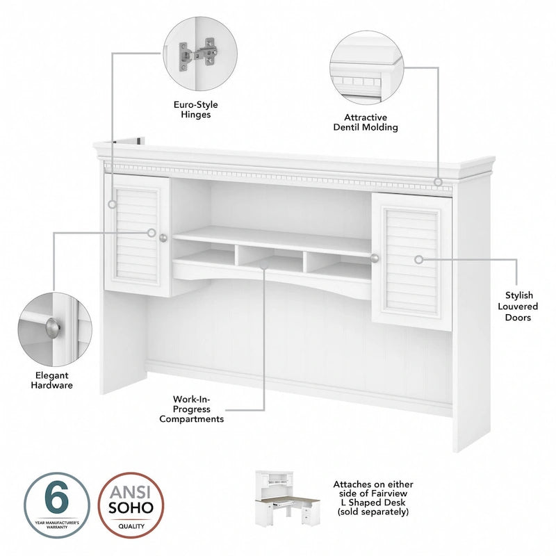 Scrivania a L multicolore con credenza e contenitore – 5 pezzi, 1 persona