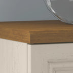 Scrivania a L multicolore con credenza e contenitore – 5 pezzi, 1 persona