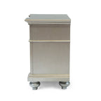 Comodino a 2 cassetti stile Silver Glam