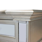 Comodino a 2 cassetti stile Silver Glam