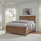 Letto matrimoniale con pannello a cornice in legno marrone, 1 persona