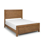 Letto matrimoniale con pannello a cornice in legno marrone, 1 persona