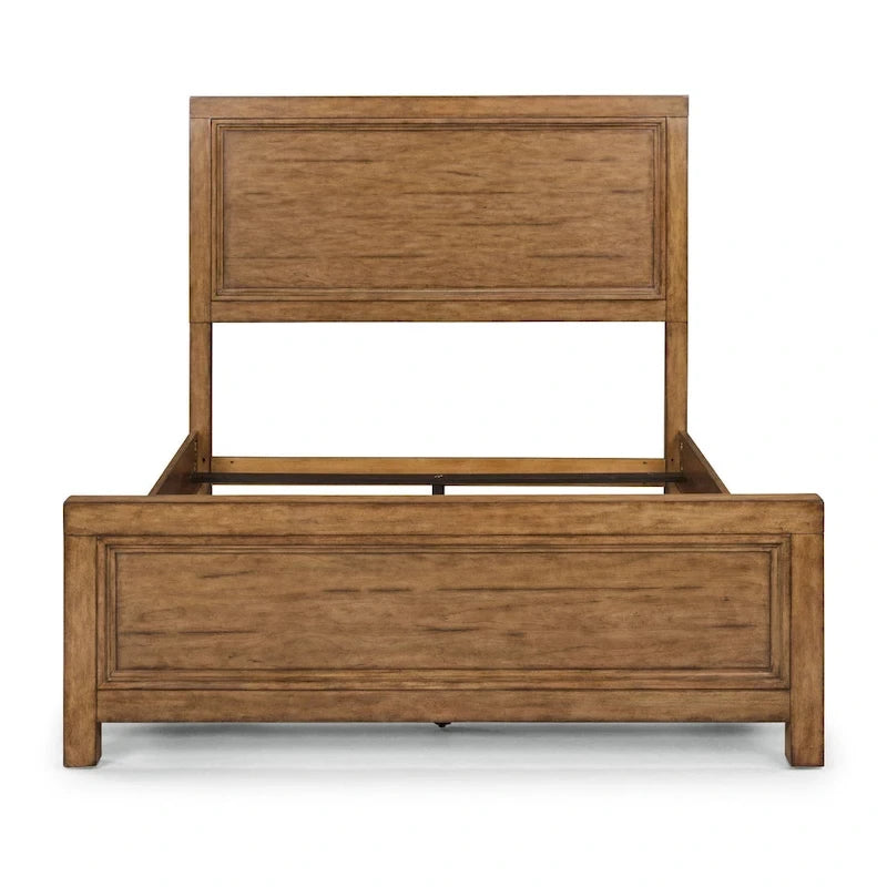 Letto matrimoniale con pannello a cornice in legno marrone, 1 persona