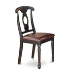 Set da pranzo rotondo con ante a ribalta Black & Cherry, sedie in similpelle (2 o 4 posti)