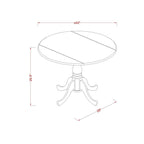 Set da pranzo rotondo con ante a ribalta Black & Cherry, sedie in similpelle (2 o 4 posti)