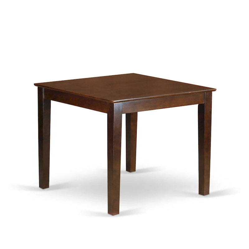 Set tavolo da pranzo rotondo e quadrato lino bianco / mogano, 3 o 5 posti