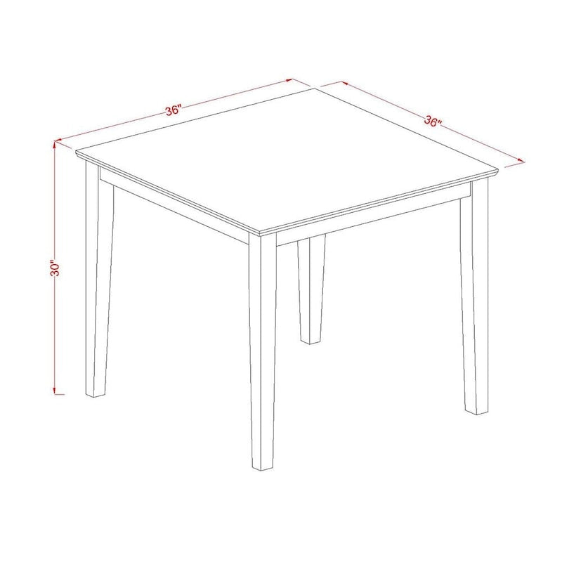 Set tavolo da pranzo rotondo e quadrato lino bianco / mogano, 3 o 5 posti
