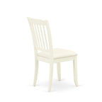 Set tavolo da pranzo rotondo e quadrato lino bianco / mogano, 3 o 5 posti