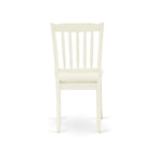 Set tavolo da pranzo rotondo e quadrato lino bianco / mogano, 3 o 5 posti