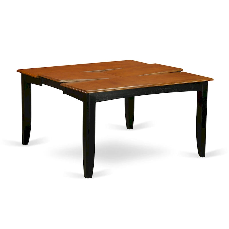 Set da pranzo quadrato con farfalla estraibile Black & Cherry, 9 posti