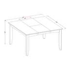 Set da pranzo quadrato con farfalla estraibile Black & Cherry, 9 posti