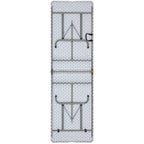 Tavolo Pieghevole Bi-Fold Granite White, Posti a Sedere 10, Altezza Regolabile