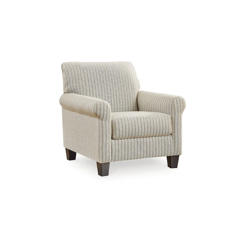 Poltrona d'accento a righe beige/marroni, 1 posto, 36L x 36P x 36A