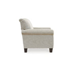 Poltrona d'accento a righe beige/marroni, 1 posto, 36L x 36P x 36A