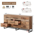 9 Drawers Chest Of Dresser Storage Cabinet Retro Organizer