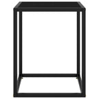vidaXL Tavolino da caffè Nero con Vetro Nero 40x40x50 cm - 40 x 40 x 50