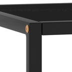 vidaXL Tavolino da caffè Nero con Vetro Nero 40x40x50 cm - 40 x 40 x 50