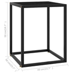 vidaXL Tavolino da caffè Nero con Vetro Nero 40x40x50 cm - 40 x 40 x 50
