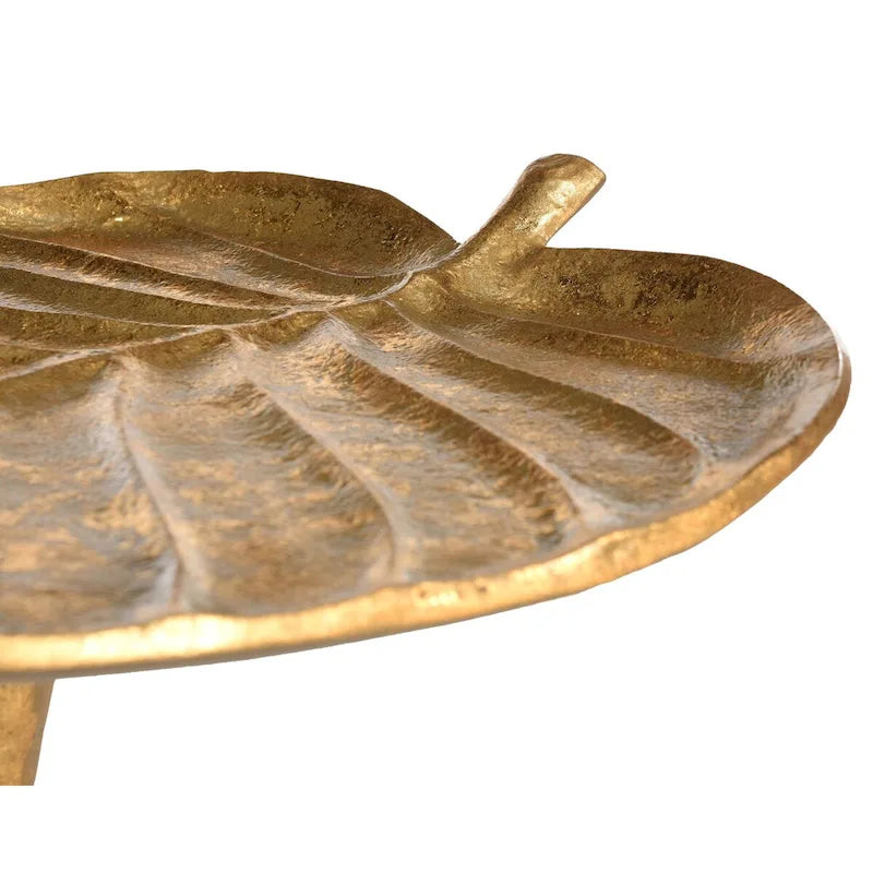 Tavolino a Foglia Oro/Argento, Uso Singolo