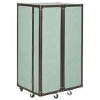 Mobile bar in stile vintage, rovere/verde, con portabicchieri e cassetti