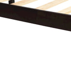 Struttura letto a piattaforma in legno colore Espresso / Naturale / Bianco con testiera, Per 1-2 persone