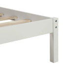 Struttura letto a piattaforma in legno colore Espresso / Naturale / Bianco con testiera, Per 1-2 persone