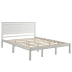 Struttura letto a piattaforma in legno colore Espresso / Naturale / Bianco con testiera, Per 1-2 persone