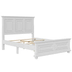 Letto matrimoniale tradizionale a pannelli grigio pietra/bianco/marrone, in legno di pino, per 2 persone