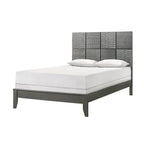 Set camera da letto 3 pezzi con pannello grigio canna di fucile, per 1-2 persone (matrimoniale/queen/king)