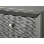 Set camera da letto 3 pezzi con pannello grigio canna di fucile, per 1-2 persone (matrimoniale/queen/king)
