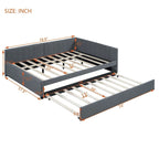 Divano Letto Matrimoniale in Lino con Letto Estraibile Singolo, per 2 Persone – Giallo / Rosa / Grigio / Beige