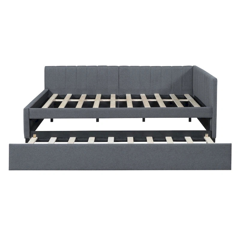 Divano Letto Matrimoniale in Lino con Letto Estraibile Singolo, per 2 Persone – Giallo / Rosa / Grigio / Beige