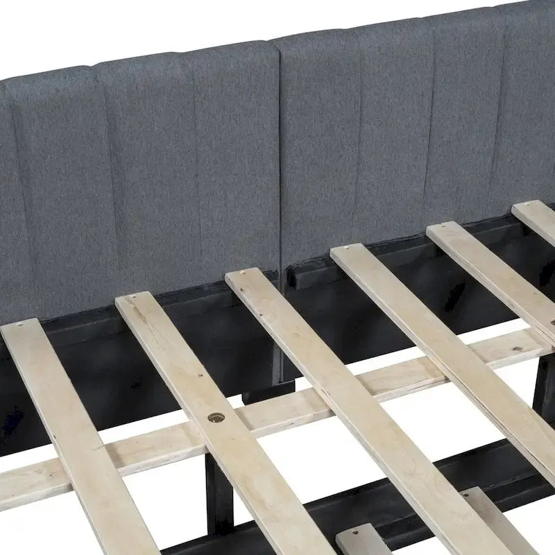 Divano Letto Matrimoniale in Lino con Letto Estraibile Singolo, per 2 Persone – Giallo / Rosa / Grigio / Beige
