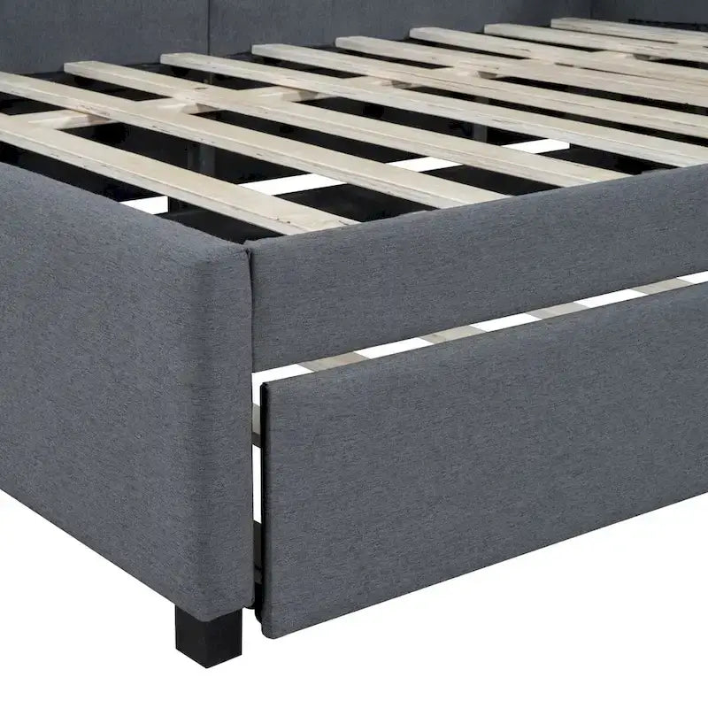 Divano Letto Matrimoniale in Lino con Letto Estraibile Singolo, per 2 Persone – Giallo / Rosa / Grigio / Beige