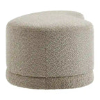 Panca Pouf Rivestita in Velluto, Avena/Ardesia/Crema/Salvia, Seduta Singola, 122 cm L