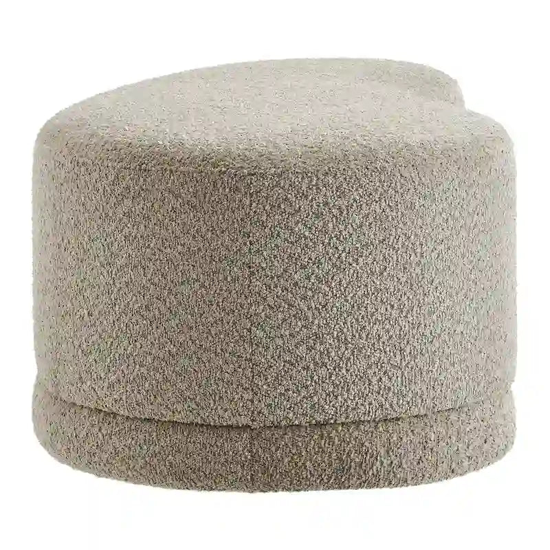 Panca Pouf Rivestita in Velluto, Avena/Ardesia/Crema/Salvia, Seduta Singola, 122 cm L
