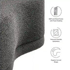 Panca Pouf Rivestita in Velluto, Avena/Ardesia/Crema/Salvia, Seduta Singola, 122 cm L